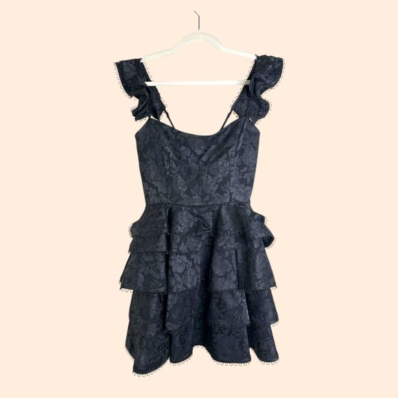 V. Chapman Patisserie Black Mini Dress - Picture 2 of 9